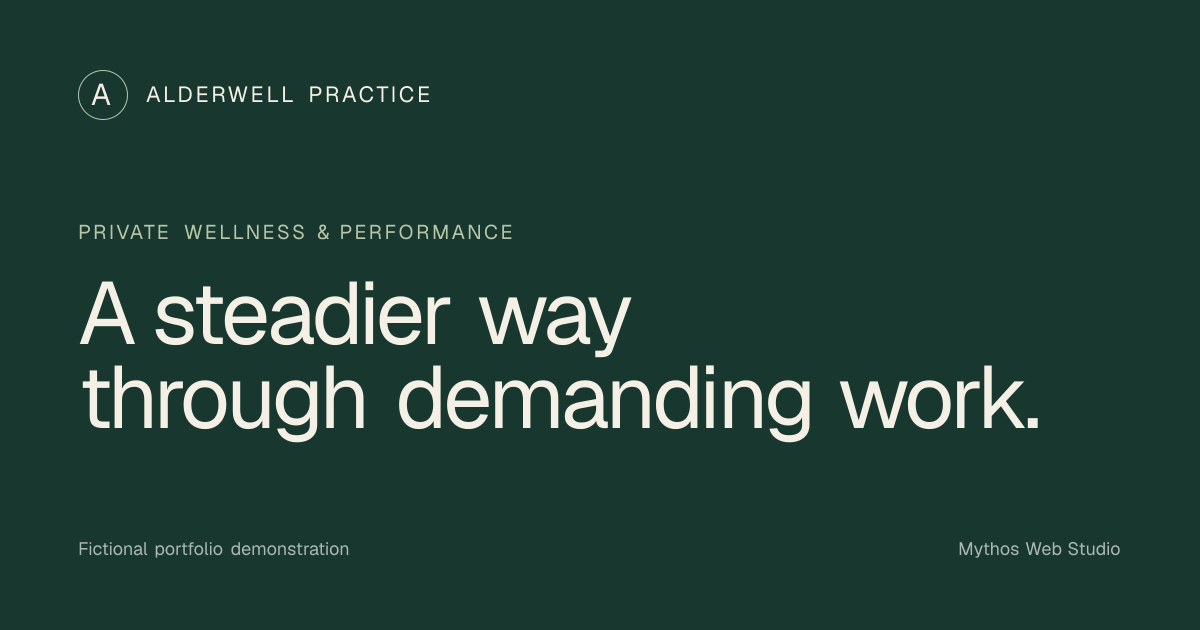 Preview of the Alderwell Practice demo project